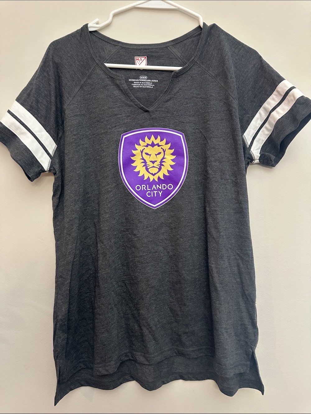 Orlando City Women's Short-Sleeve Logo Tee in Charcoal